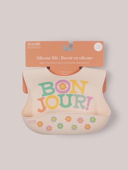 bonjour silicone bib