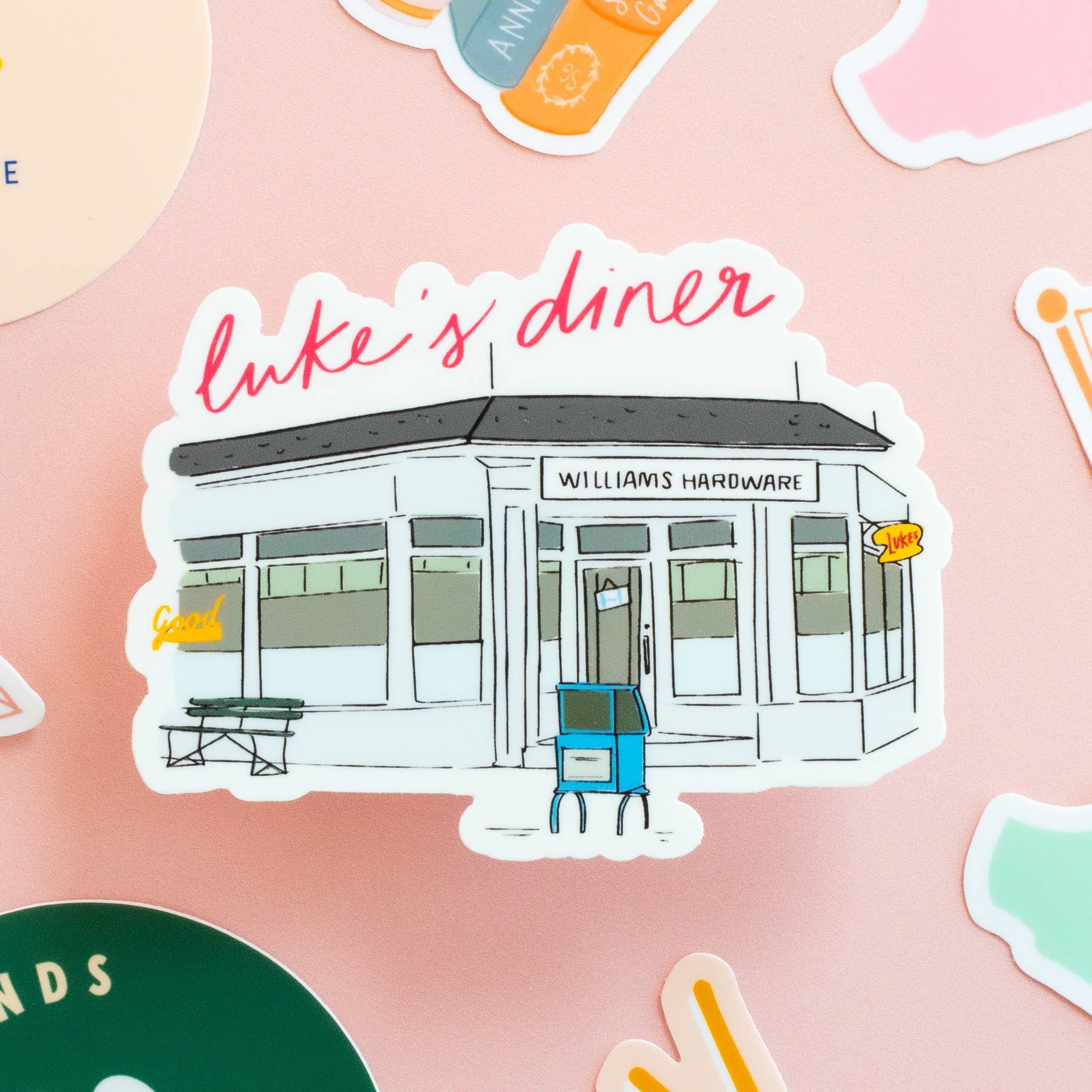 Luke's Diner Illustrated Sticker – Green Bubble Gorgeous Luke's Diner Illustrated Sticker – Green Bubble Gorgeous