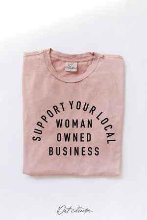 SUPPORT YOUR LOCAL WOMAN OWNED BUSINESS Mineral Graphic Top: S