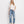 HIGH RISE DISTRESSED HEM CROP STRAIGHT JEANS BLINK / 30