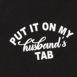 Put it on my husband's tab Text Warm Fleece Shirt