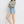 HIGH RISE RAW DISTRESSED HEM SHORTS T6361: CYNICAL BLUE / M