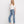 HIGH RISE DISTRESSED HEM CROP STRAIGHT JEANS BLINK / 27