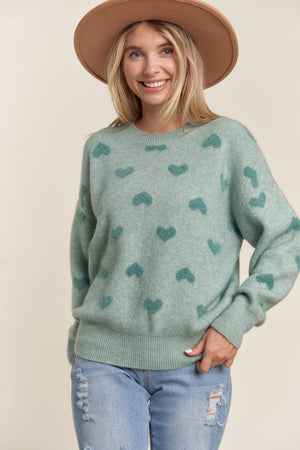 SOFT HEARTS SWEATER TOP