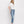 HIGH RISE DISTRESSED HEM CROP STRAIGHT JEANS BLINK / 30