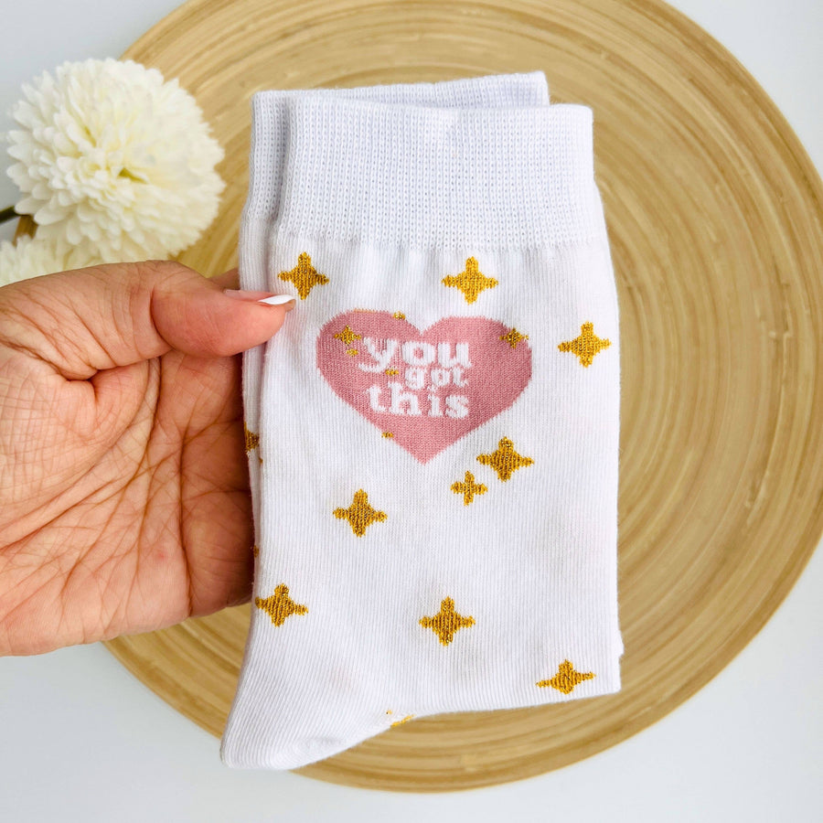 "You Got This" Star Socks | Cute Socks | Inspirational Gift