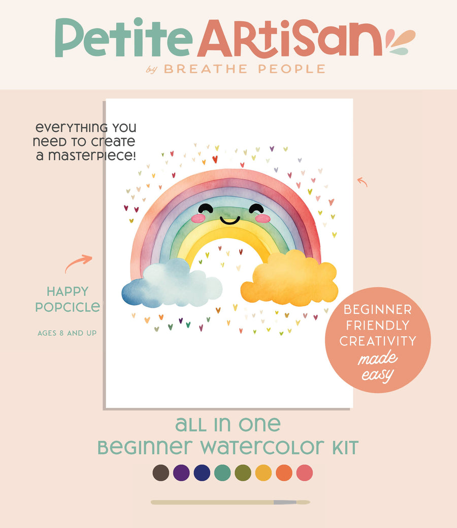 Kids' All-In-One Watercolor Kit - Happy Rainbow