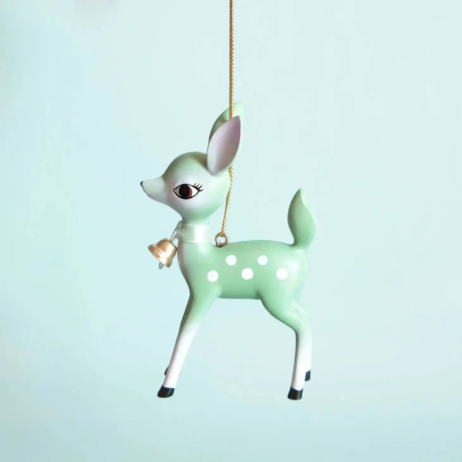 Holiday Retro Deer Ornament | Mint