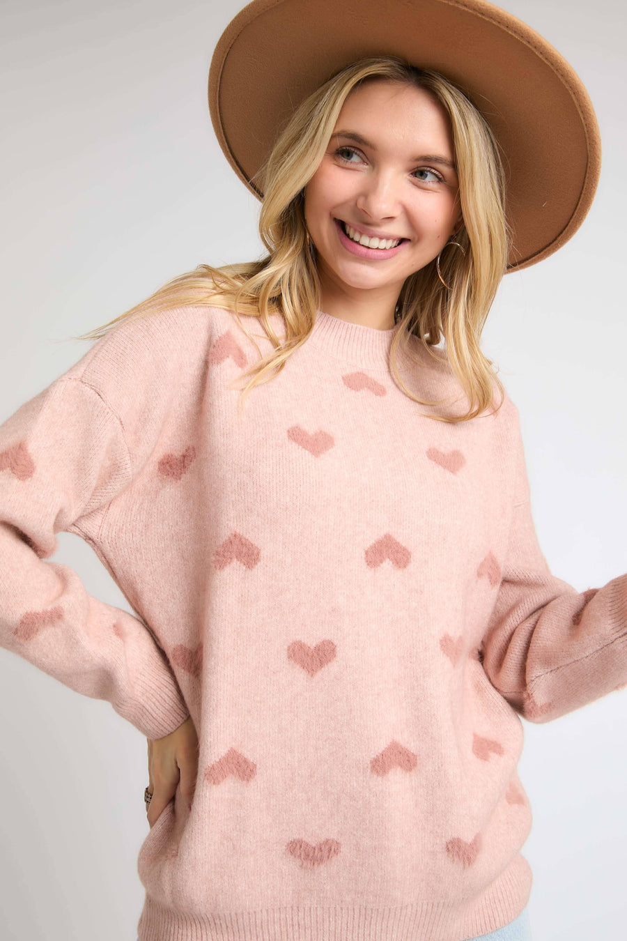 SOFT HEARTS SWEATER TOP