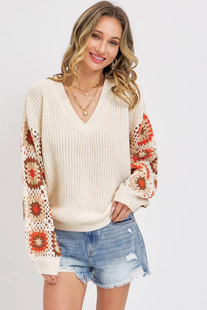 CROCHET PATCHWORK SWEATER