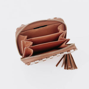 Wynona Woven Wallet: Brown