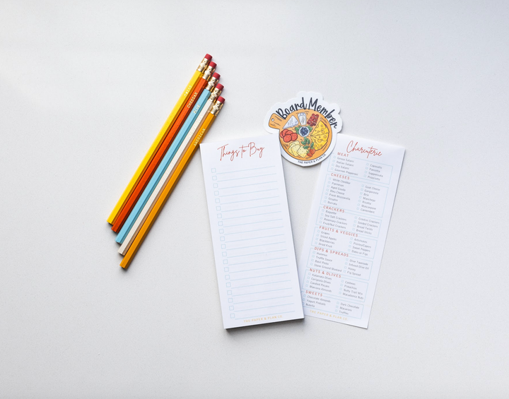 Notepads/Shopping List/Charcuterie/Pencil Pack- Board Member Pack