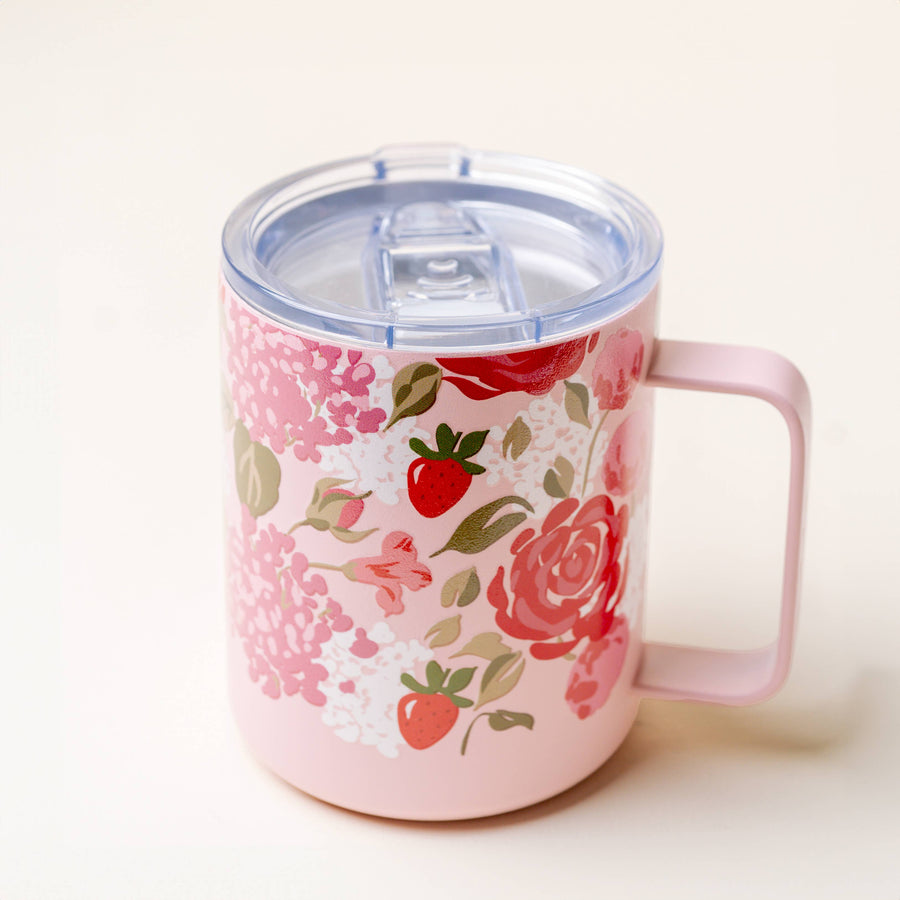 14 oz Insulated Mug-Rose Garden