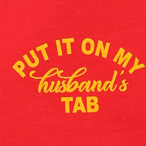 Put it on my husband's tab Text Warm Fleece Shirt