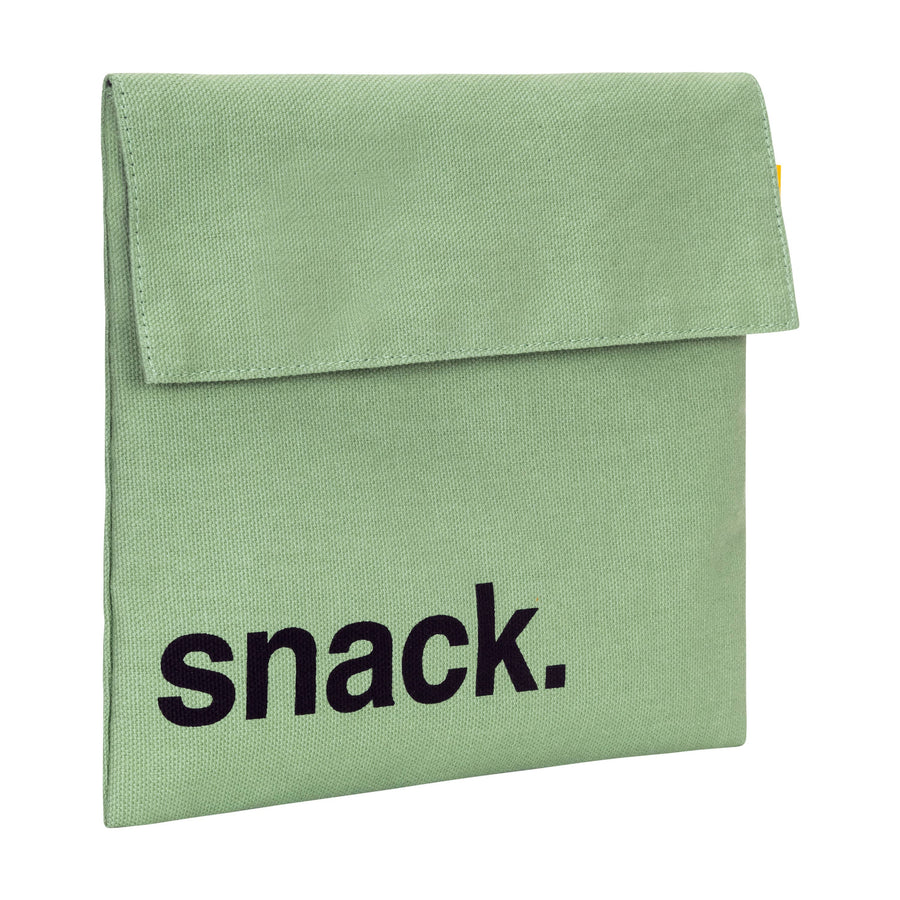 Zip Snack Bag 'Snack' Moss