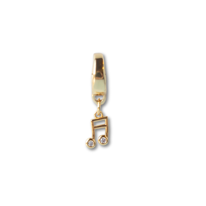 Music Note Charm, CZ, Charm Bar