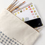 Emily Lex Canvas zipper pouch "make pretty things" gingham