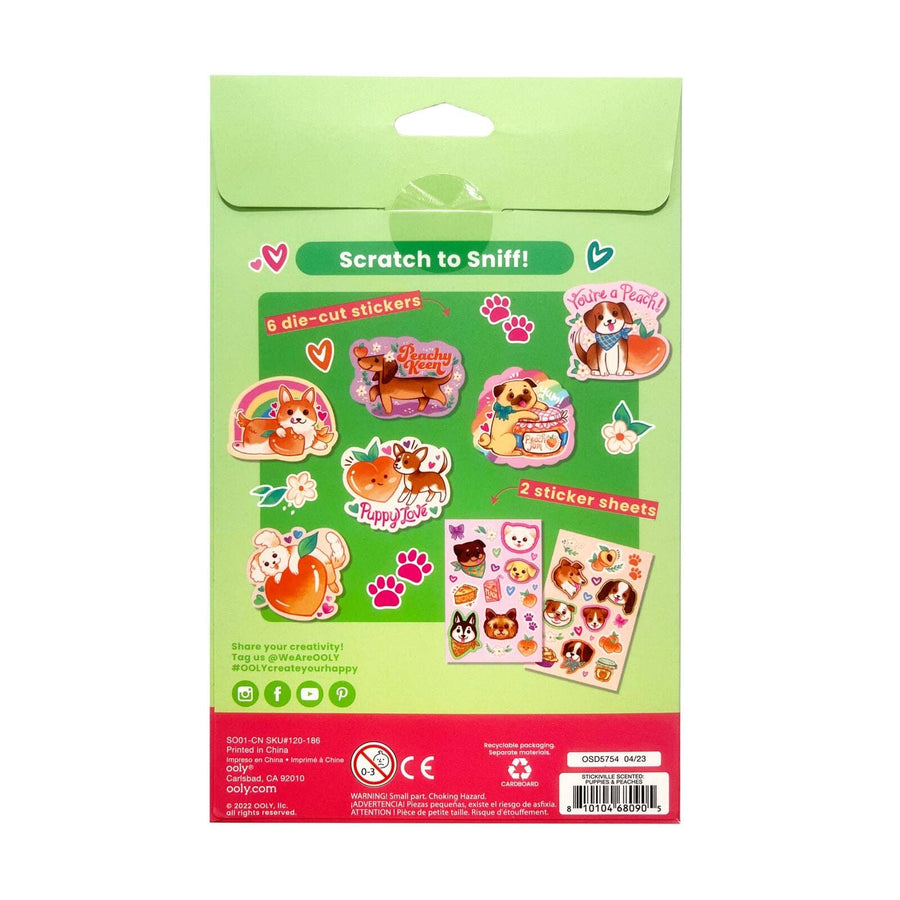 Stickiville Stickers: Puppies & Peaches - Scented