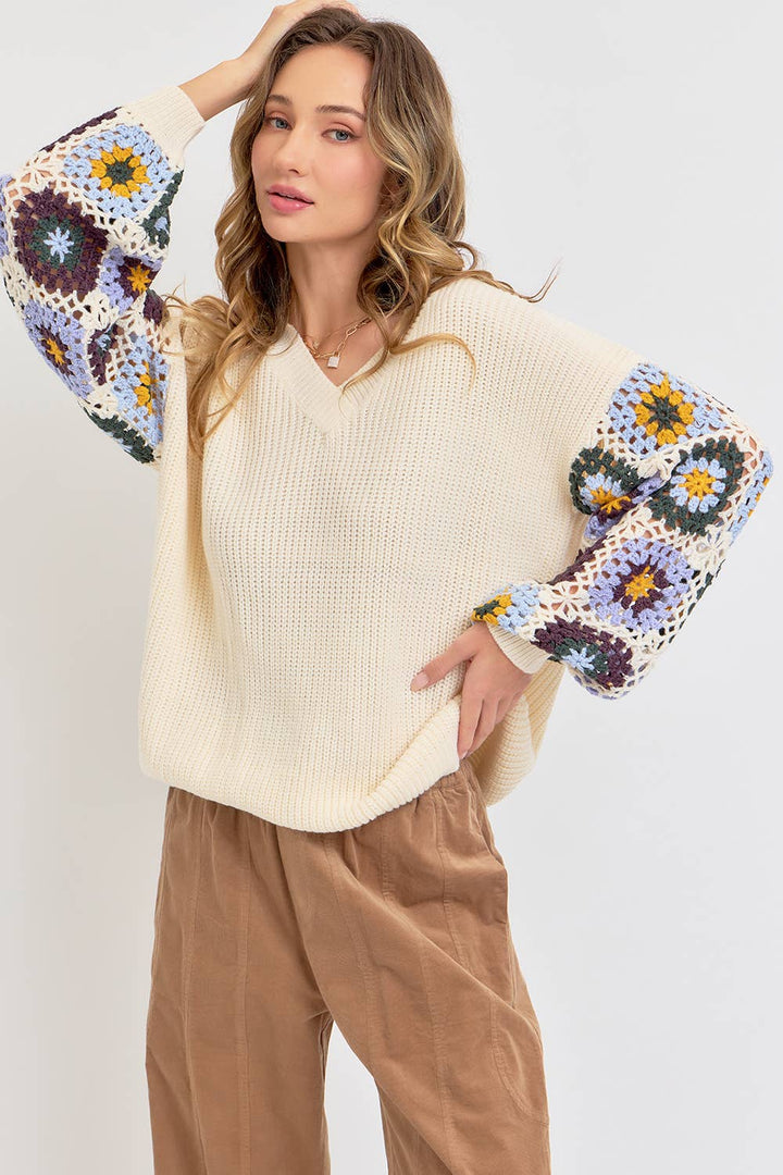 CROCHET PATCHWORK SWEATER