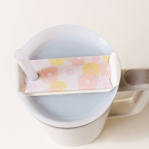 Tumbler Lid Tag-Daisy Craze Peach