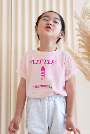 LITTLE FIRECRACKER Toddler Washed Graphic Top: 3T