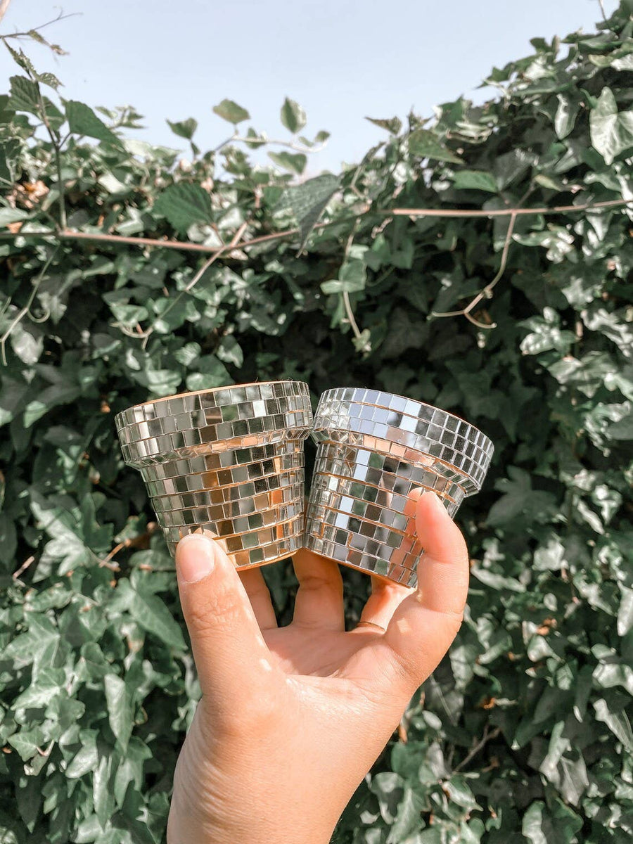 Mini Disco Planter | 2.3 Inch Disco Pot Gift Plant Lovers