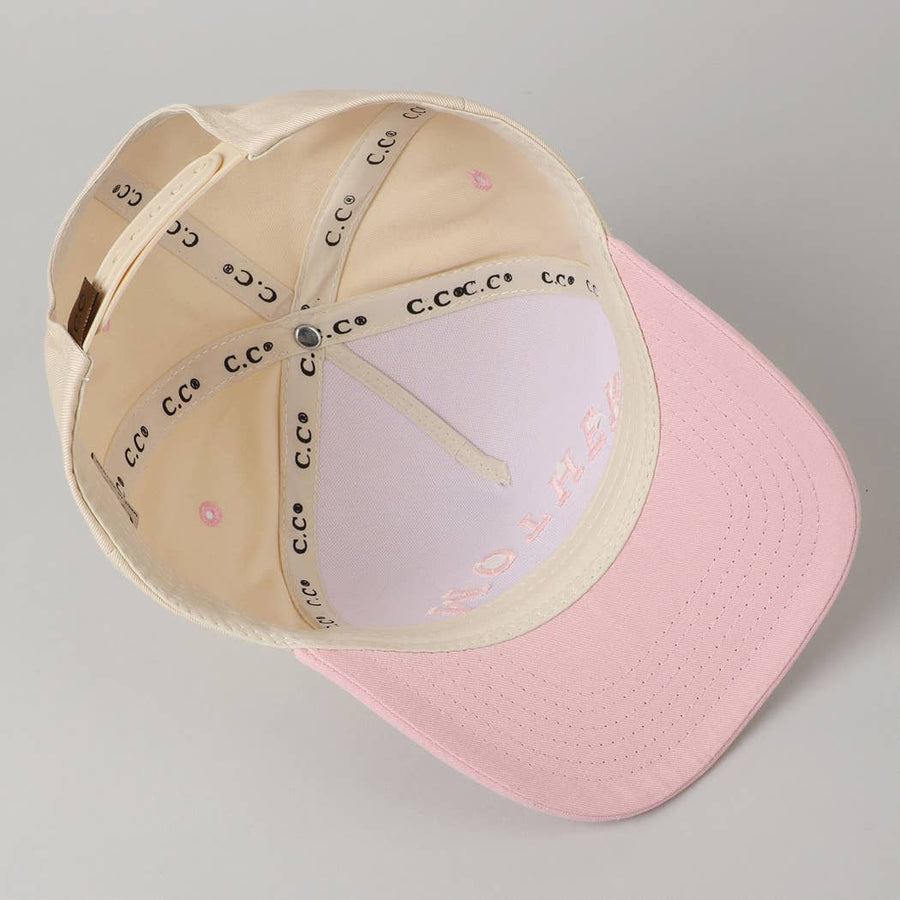 MOTHER Upside Down Lettering Embroidery Cap