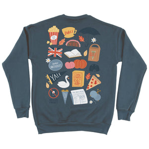 Stars Hollow in the Fall Sweatshirt - Heather Slate