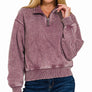 `.0806 Washed Fleece Half Zip Pullover SI-24930