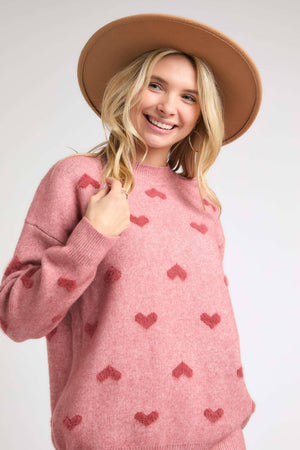 SOFT HEARTS SWEATER TOP