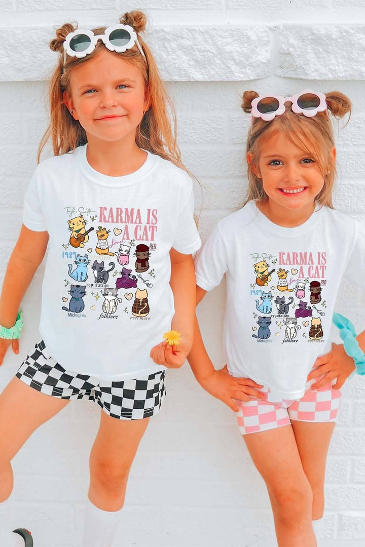 Karma is A Cat: Kids Graphic Tee