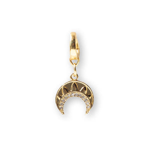 Crescent Charm, CZ | Charm Bar | Charm Necklace or Bracelet