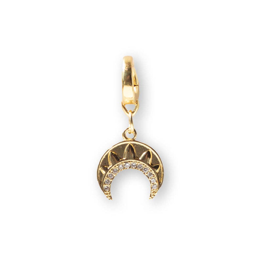 Crescent Charm, CZ | Charm Bar | Charm Necklace or Bracelet