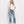 HIGH RISE DISTRESSED HEM CROP STRAIGHT JEANS BLINK / 31