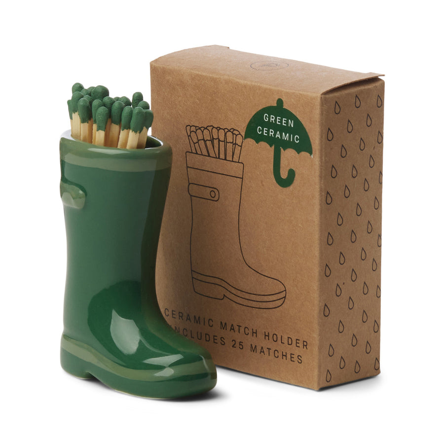 Green Wellington Boot - Match Holder