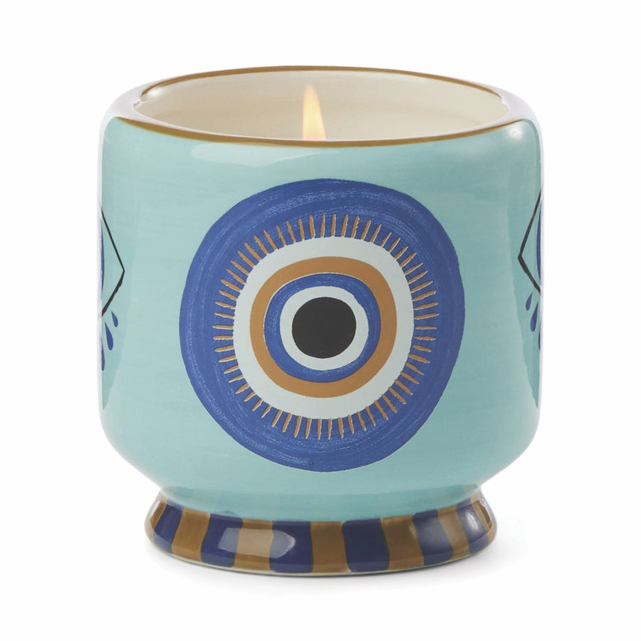 Incense & Smoke Candle - Hand Painted Eye Ceramic