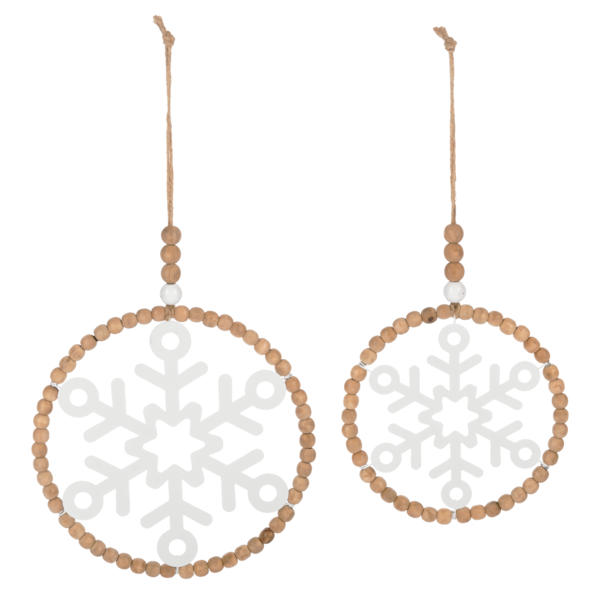 Boho Christmas Oversized Beaded Snowflake Ornaments- Small