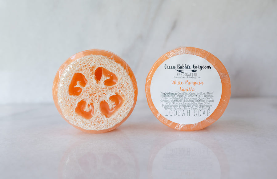 White Pumpkin Vanilla Fall Loofah Soap