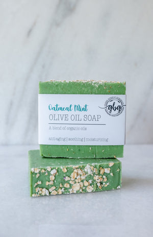 Oatmeal Mint Olive Oil Soap
