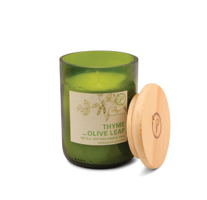 Thyme & Olive Leaf Candle - Eco Green Glass