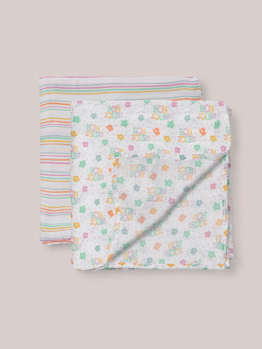 bonjour bebe swaddle blanket set