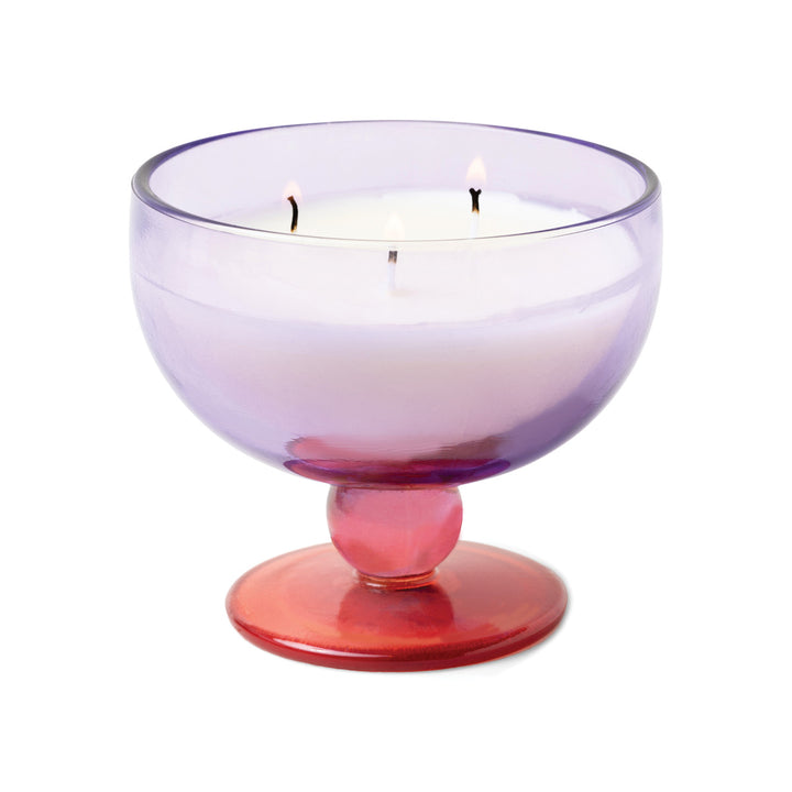 Pepper & Plum Candle - Purple & Pink Tinted Glass Goblet