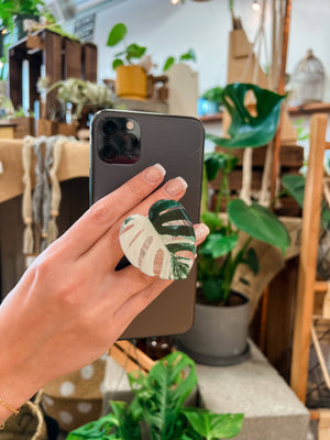 Rare Houseplant Phone Grip | Cellphone Accessory: Monstera Albo