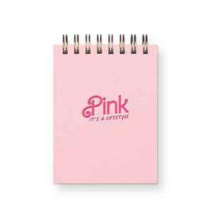 Pink Lifestyle Mini Jotter Notebook: Hibiscus Cover | Iridescent Foil