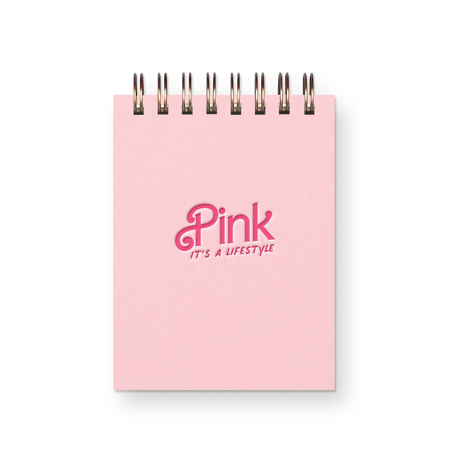 Pink Lifestyle Mini Jotter Notebook: Hibiscus Cover | Iridescent Foil