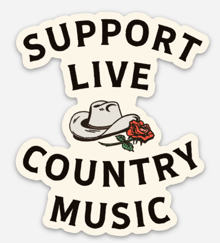 Support Live Country Music Bumper Sticker