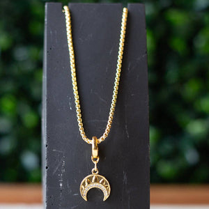 Crescent Charm, CZ | Charm Bar | Charm Necklace or Bracelet