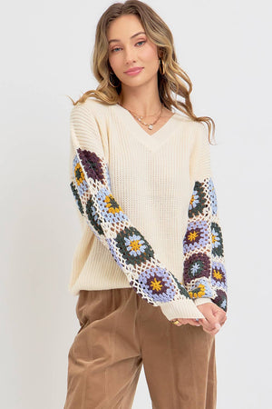 CROCHET PATCHWORK SWEATER