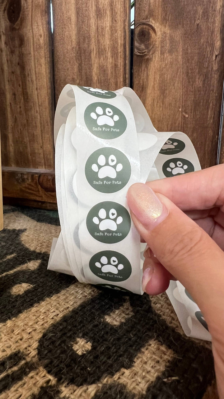 "Pet Safe" Nursery Pot Stickers - roll of 125