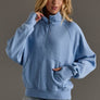 Lt. Blue Quarter Zip Sweatshirt